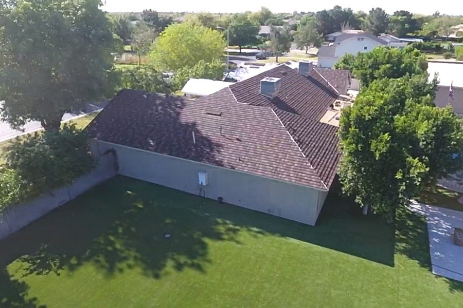 stone coated metal roof installed on an east valley home